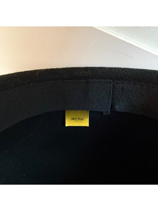 Vintage Black Wool Bowler Hat Upturn Brim Derby Formal Church Hat Winter Milline main image 13